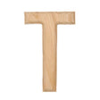 Wood Unfinished Unpainted Wooden Letter T (6 Inches) in Beige color