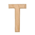 Unfinished Unpainted Wooden Letter T (6 Inches) in Beige color