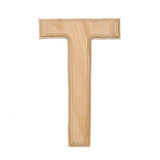 Unfinished Unpainted Wooden Letter T (6 Inches) in Beige color