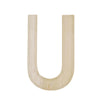Wood Unfinished Unpainted Wooden Letter U (6 Inches) in Beige color