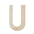 Unfinished Unpainted Wooden Letter U (6 Inches) in Beige color