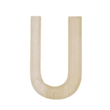 Unfinished Unpainted Wooden Letter U (6 Inches) in Beige color