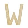 Wood Unfinished Unpainted Wooden Letter W (6 Inches) in Beige color