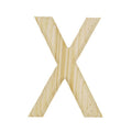 Unfinished Unpainted Wooden Letter X (6 Inches) in Beige color