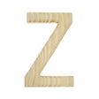 Unfinished Unpainted Wooden Letter Z (6 Inches) in Beige color,  shape
