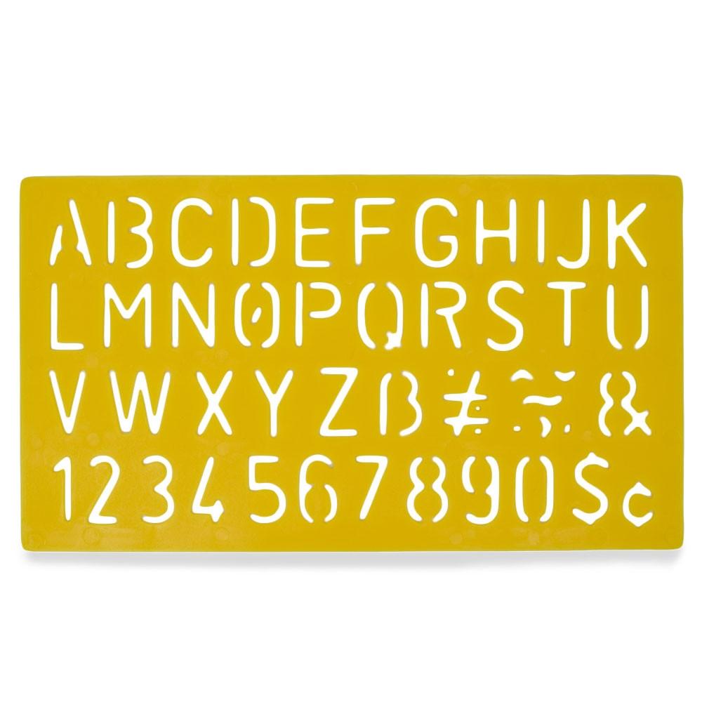 Set of 4 Stencil Templates with Letters and Numbers 9.75 Inches ,dimensions in inches: 6 x 9.75 x 0.2