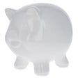 Unpainted White Ceramic Piggy Bank DIY Craft 4.2 Inches in White color,  shape