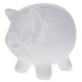 Unpainted White Ceramic Piggy Bank DIY Craft 4.2 Inches in White color