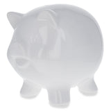 Ceramic Unpainted White Ceramic Piggy Bank DIY Craft 4.2 Inches in White color