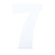 Courier Font White Color Wooden Number 7 (6 Inches) in White color