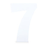 Courier Font White Color Wooden Number 7 (6 Inches) in White color