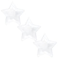 Set of 3 Openable Fillable Clear Plastic Star Christmas Ornaments DIY Craft 3.5 Inches in Clear color Star