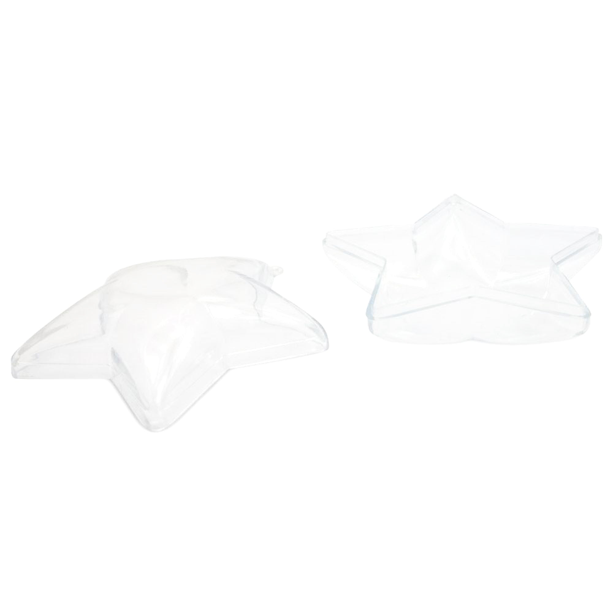 Set of 3 Openable Fillable Clear Plastic Star Christmas Ornaments DIY Craft 3.5 InchesChina , dimensions in inches: 3.5 x  x