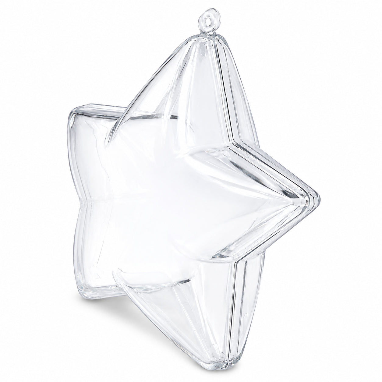 Set of 3 Openable Fillable Clear Plastic Star Christmas Ornaments DIY Craft 3.5 InchesChina , dimensions in inches: 3.5 x  x