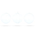 Set of 3 Openable Fillable Clear Plastic Ball Christmas Ornaments DIY Craft 4 Inches in Clear color Round