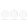 Plastic 2.36-Inch Clear Plastic Fillable Christmas Ball Ornaments for DIY Crafts: Set of 3 in Clear color Round