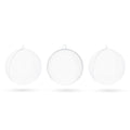 2.36-Inch Clear Plastic Fillable Christmas Ball Ornaments for DIY Crafts: Set of 3 in Clear color Round