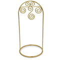 Gold Tone Metal Swirl Arch Ornament Stand Display 7.75 Inches in Gold color