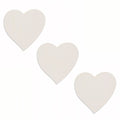 4.75-Inch Unfinished Wooden Heart Cutouts for DIY Crafts: Set of 3 in Beige color Heart