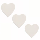 4.75-Inch Unfinished Wooden Heart Cutouts for DIY Crafts: Set of 3 in Beige color Heart