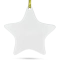 4.3-Inch Ceramic White Star Christmas Ornament in White color Star