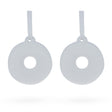 Set of 2 Plaster Donuts Christmas Ornaments 2.6 Inches in White color, Round shape
