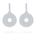 Set of 2 Plaster Donuts Christmas Ornaments 2.6 Inches in White color Round