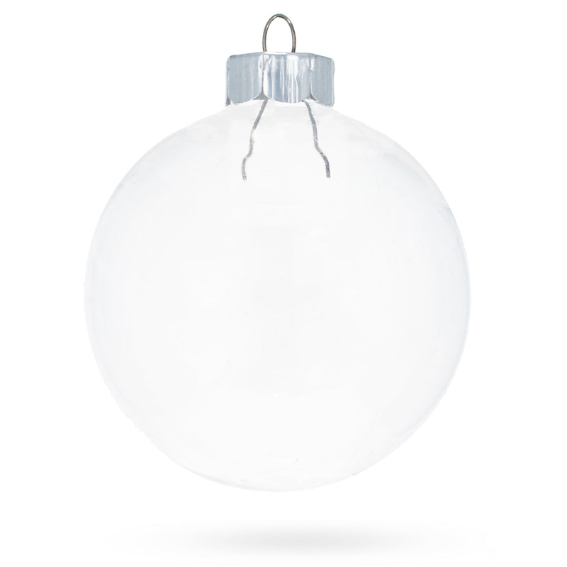 Clear Plastic Christmas Ball Ornament DIY Craft 3.2 Inches in Clear color, Round shape