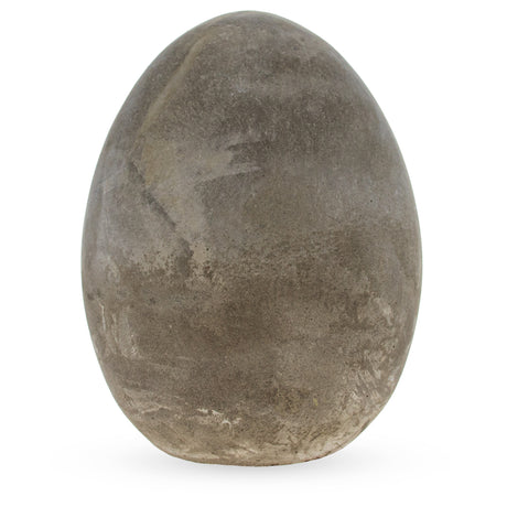 Flat Bottom Cement Egg 4 Inches in Gray color, Oval shape