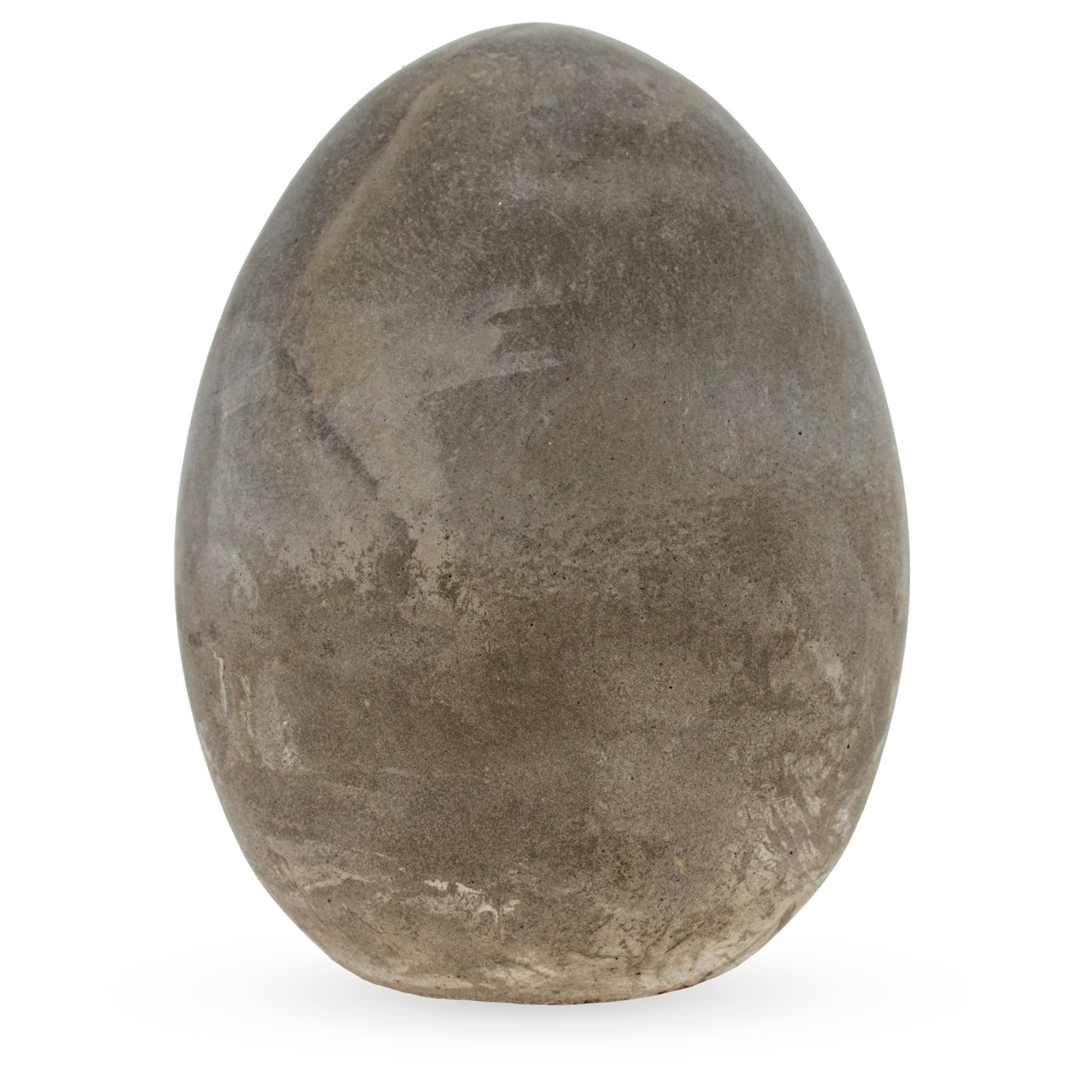Flat Bottom Cement Egg 4 Inches in Gray color Oval