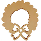 Unfinished Wooden Wreath Shape Cutout DIY Craft 4.75 Inches in Beige color, Round shape