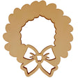 Wood Unfinished Wooden Wreath Shape Cutout DIY Craft 4.75 Inches in Beige color Round