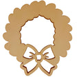 Unfinished Wooden Wreath Shape Cutout DIY Craft 4.75 Inches in  color Round