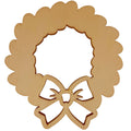 Unfinished Wooden Wreath Shape Cutout DIY Craft 4.75 Inches in Beige color Round