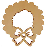 Unfinished Wooden Wreath Shape Cutout DIY Craft 4.75 Inches in  color Round