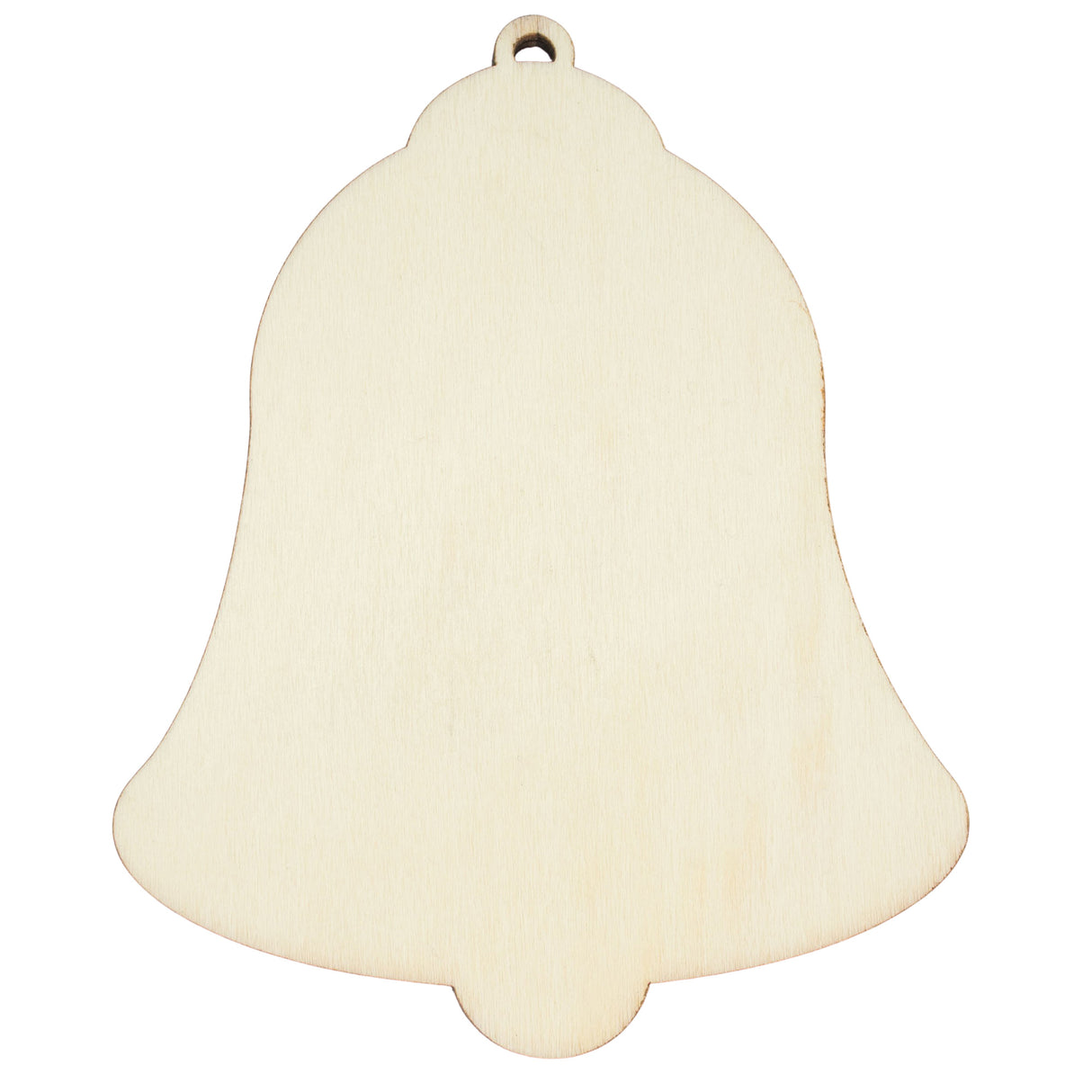 Unfinished Wooden Bell Shape Cutout DIY Craft 5.25 Inches in Beige color,  shape