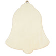 Unfinished Wooden Bell Shape Cutout DIY Craft 5.25 Inches in Beige color