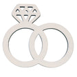 Unfinished Wooden Diamond Rings Shape Cutout DIY Craft 4.62 Inches in Beige color,  shape