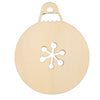 Wood 5.2-Inch DIY Unfinished Wooden Cutout Ornament in Beige color Round