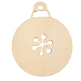 5.2-Inch DIY Unfinished Wooden Cutout Ornament in Beige color, Round shape