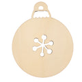 5.2-Inch DIY Unfinished Wooden Cutout Ornament in Beige color Round