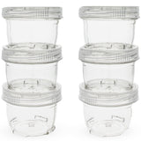 Plastic Set of 6 Lock It Tight Clear Plastic Lockable & Stackable Containers 1.6 Inches in Clear color