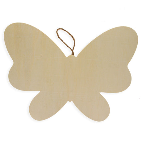 Wood Butterfly Wood Plaque with Hanger 11.5 Inches in Blue color