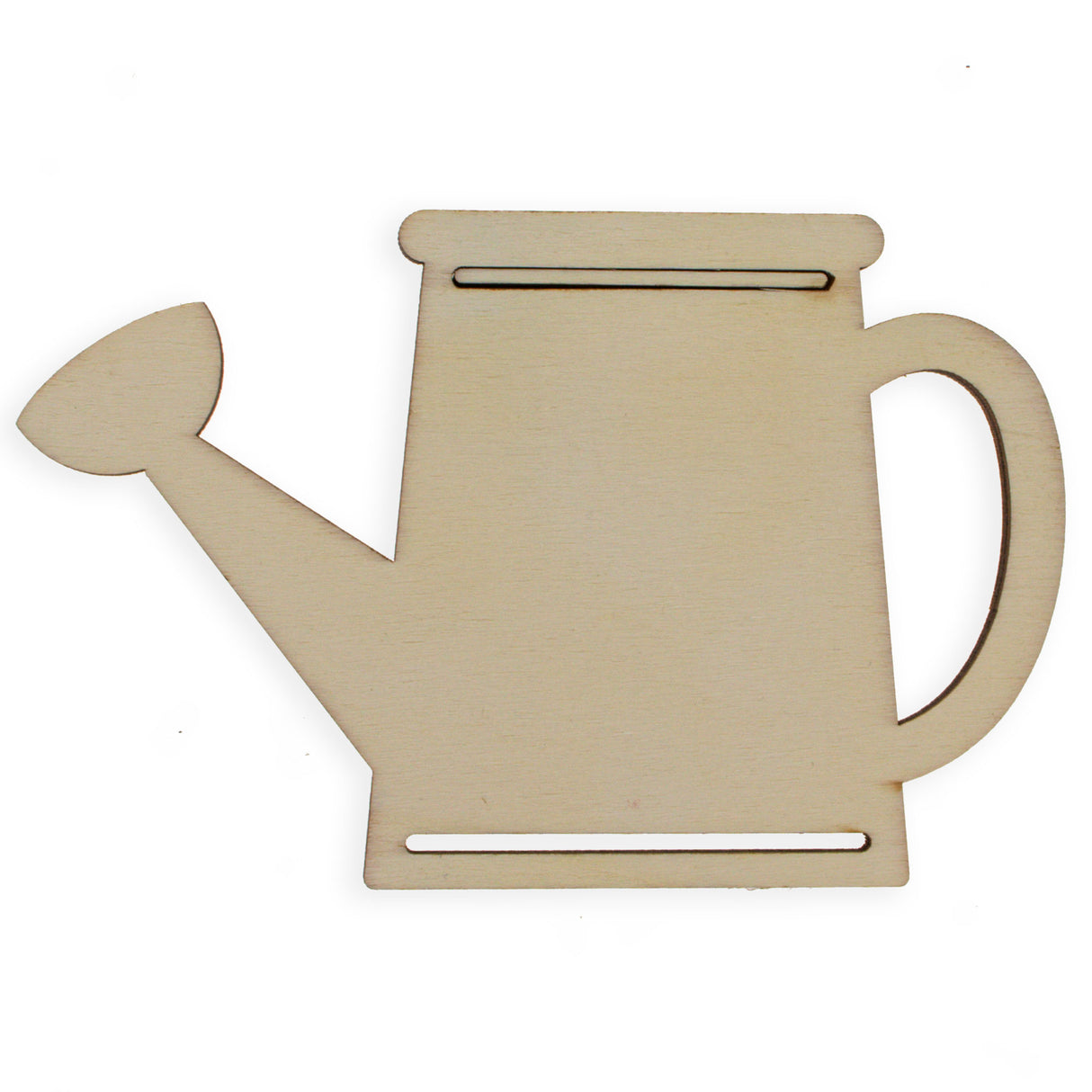 Watering Can Wooden Plaque DIY Crafts Blanks Unfinished 5.35 Inches in Beige color,  shape