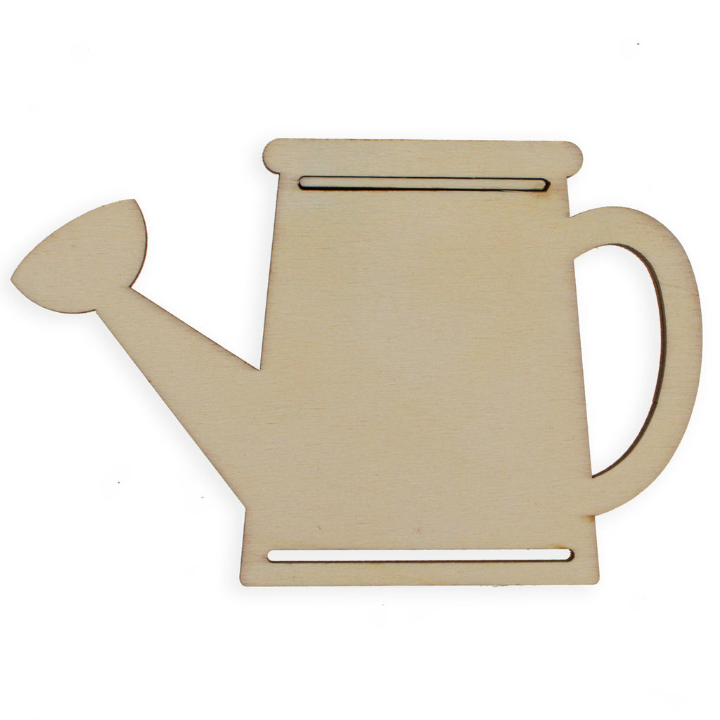 Watering Can Wooden Plaque DIY Crafts Blanks Unfinished 5.35 Inches in Beige color