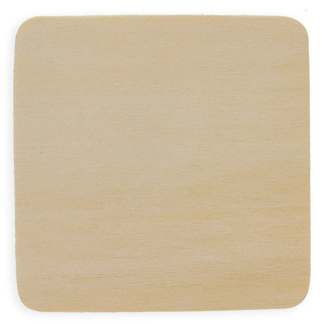 Wood 3-Inch Unfinished Square Wooden Plaque for DIY Crafts in Beige color Square
