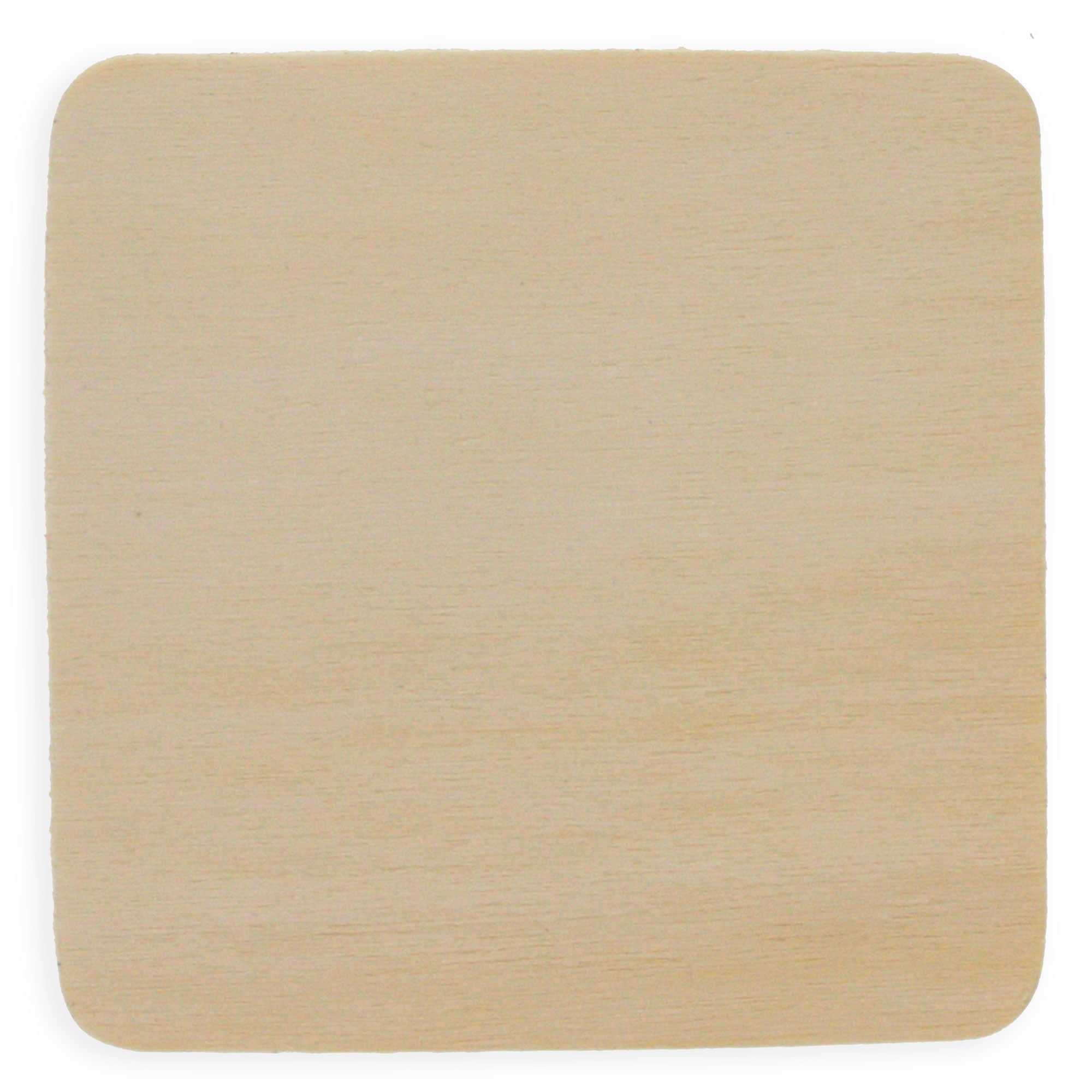 3-Inch Unfinished Square Wooden Plaque for DIY Crafts in Beige color Square