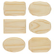 6 Assorted Size Wooden Unfinished Blank Plaques DIY Crafts in Beige color, Rectangle shape