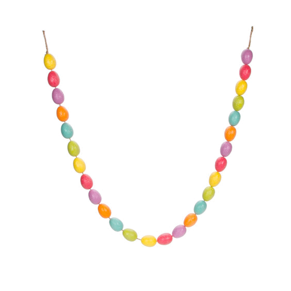 Foam Easter Eggs Garland 60 Inches in Multi color,  shape