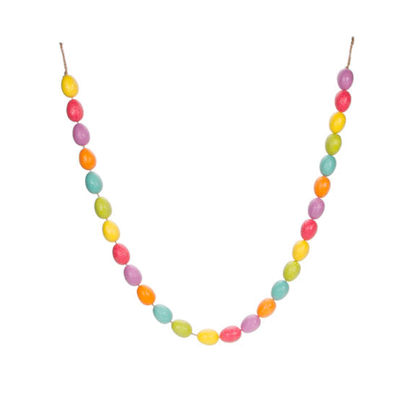 Foam Easter Eggs Garland 60 Inches in Multi color